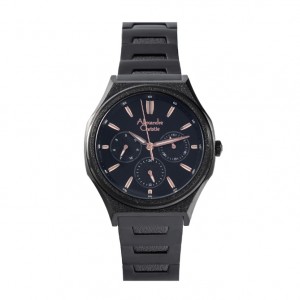 Alexandre Christie AC 2A09 Full Black Rosegold Tick Steel BFBIPBARG
